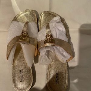 Michael Kors Gold play sandals
